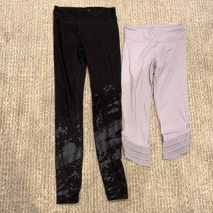 Two Pairs Athleta Girl Leggings lightly used